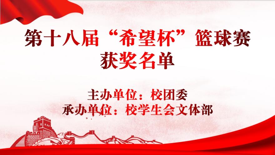 青春“篮”不住，热血不止步 —世界杯官网第十八届“希望杯”篮球赛闭幕